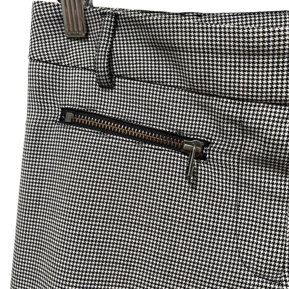 Veronica Beard Houndstooth Zipper Black White Pants Size 2 28 - Picture 7 of 16
